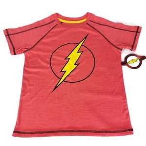 The flash logo tshirts boy's size M 10/12 red B12